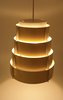 Vintage Lamellen Hang Lamp Geel