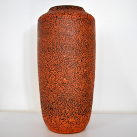 vase West-germany orange with lava glazing