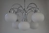 Large Chrome Mid-Century Atomic Chandelier