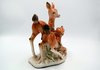 Porcelain figure mother deer with bambi