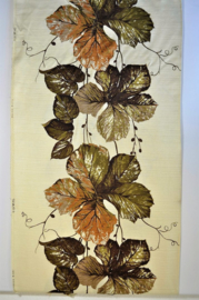 Vintage curtain fabric grape leaf