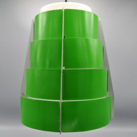 Vintage Lamellen Hang Lampen Groen 3 op voorraad (ook los verkrijgbaar) prijs is per stuk