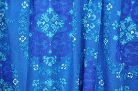 vintage curtain colors of blue