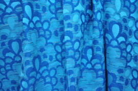 Vintage curtain blue