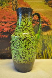 Vase green with balck lava glazing