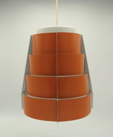 Vintage Lamellen Hang Lamp oranje