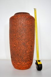 vase West-germany orange with lava glazing