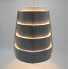 Set of 2 Vintage Multi Layered lamellar Pendant Light Grey (also available separately)