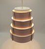 Vintage Multi Layered lamellar Pendant Light Pink