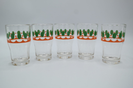 Set of 5 vintage lemonade glasses