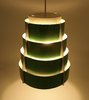 Set of 2 Vintage Multi Layered lamellar Pendant Light Green (also available separately)