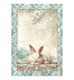 Stamperia mini Rice Paper A6 8 vellen – White Christmas