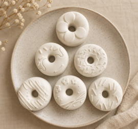 Donuts van Gips 3x inclusief verf en kwastje