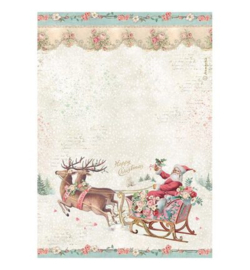 Stamperia Rice Paper A4 – Winter Magic kerstman