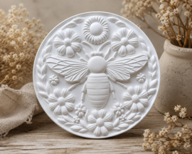 Decoratief wandornament met bij & bloemen 🐝🌼