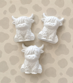 DIY Verfsetje Hooglander Koe – 3 stuks
