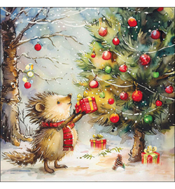 Present for hedgehog 3 servetten
