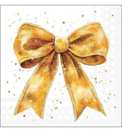 Gouden strik 3servetten