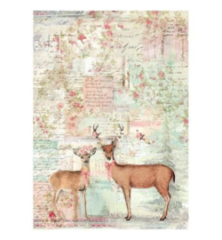 Stamperia Rice Paper A4 – Winter Magic hert