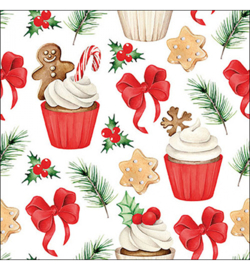 20 diverse Kerstservetten