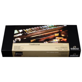 Rembrandt Olieverf houten kist set Traditional | 15 x 15 ml + 1 x 40 ml + accessoires