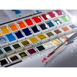 Van Gogh Aquarelverf set in kunststof etui met 48 kleuren in halve napjes