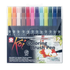 Koi Coloring Brush Pen set | 12 kleuren