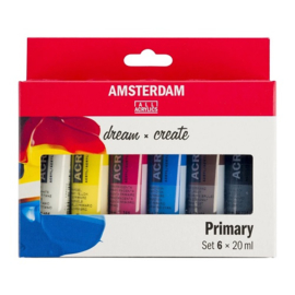 Amsterdam Standard Series Acrylverf Primary  Set 6 × 20 ml