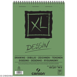 Canson AL GESPIRALEERD XL® DESSIN  A5  50 VL 160 G