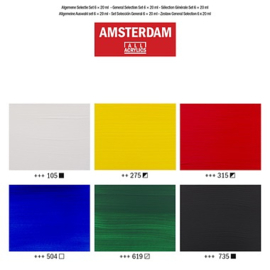 Amsterdam Standard Series Acrylverf General selectie  Set 6 × 20 ml