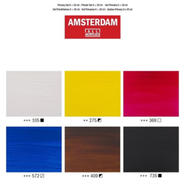 Amsterdam Standard Series Acrylverf Primary  Set 6 × 20 ml