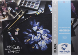 Van Gogh Zwart blok met aquarelverfpapier, 12 vellen, 360 g, formaat 42 x 29,7 cm (A3)