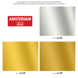 Amsterdam Acryl Marker set metaal kleuren 3 x 4 mm