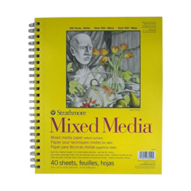 Strathmore-300-Series-Mixed-Media-Pad-Wire-Bound 22,9x30,5cm