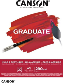 Canson ALB Gradute  20 VL XL® OLIE EN ACRYL A4 290G