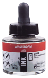 Amsterdam Acrylic ink  Zilver 800