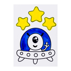 Bruyzeel Stickerverfset - 4 kleuren + 2 templates - Maak je eigen stickers