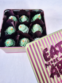 Meringue bewaarblik (incl. 9 meringue kerstboompjes) 6 st.
