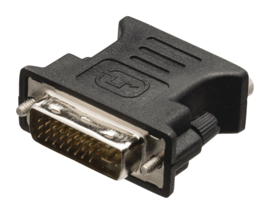 DVI-Adapter DVI-I 24+5-Pins Male - VGA Female 15-Pins Zwart