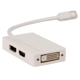 Valueline Mini DisplayPort naar HDMI, DVI en DisplayPort adapter - DP1.1 / wit - 0,20 meter