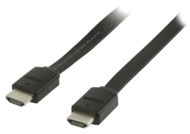 High Speed HDMI kabel met Ethernet Plat HDMI-Connector - HDMI-Connector 2.00 m Zwart