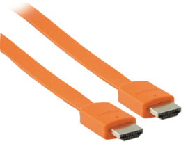 High Speed HDMI kabel met Ethernet Plat HDMI-Connector - HDMI-Connector 2.00 m Oranje