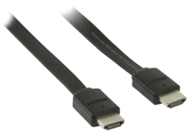 High Speed HDMI kabel met Ethernet Plat HDMI-Connector - HDMI-Connector 2.00 m Zwart