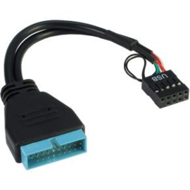 Inter-Tech 88885217 kabeladapter/verloopstukje USB 3.0 USB 2.0 Zwart