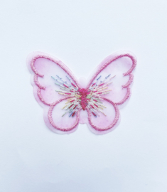 Vlinder vleugel donker roze