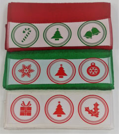 EIZOOK Christmas guest towel - Red - Green - White
