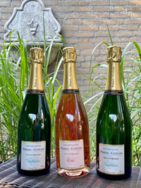 Pierson-Cuvelier champagnepakket (3 flessen): Tradition Brut Grand Cru (2x) + Rosé Premier Cru (1x)