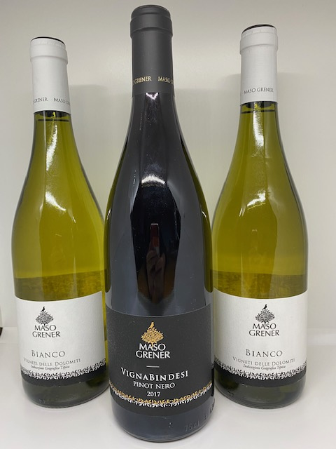 Maso Grener actie wijnpakket (3 flessen): Bianco (2x) + Vignabindesi Pinot Nero (1x)