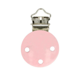 Houten speenklem baby roze 45x28mm