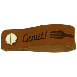 Durable Leren Label Geniet